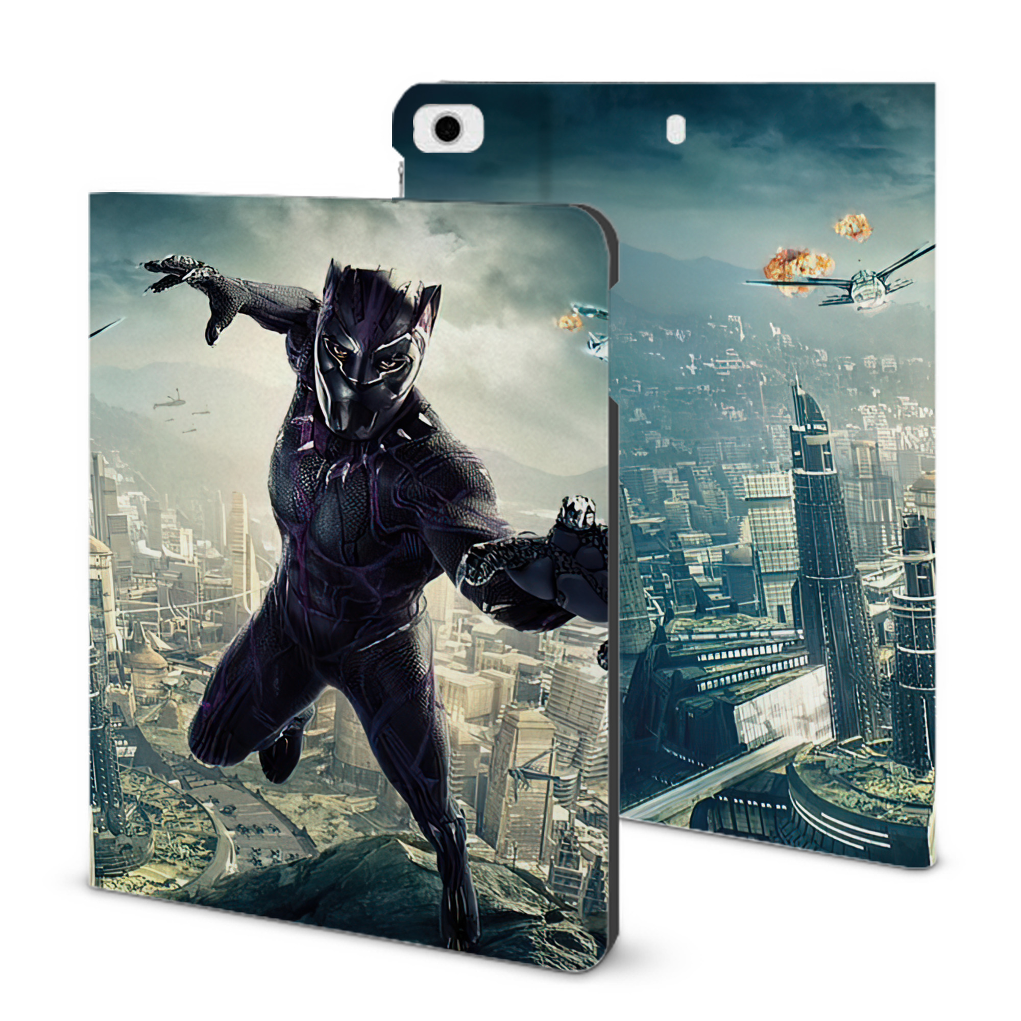（画像用） アベンジャーズ The Avengers IPad ケース ブック型 PUレザー TPU 耐衝撃 軽量 薄型 ペン収納なし 全面保護 IPad 各モデル対応